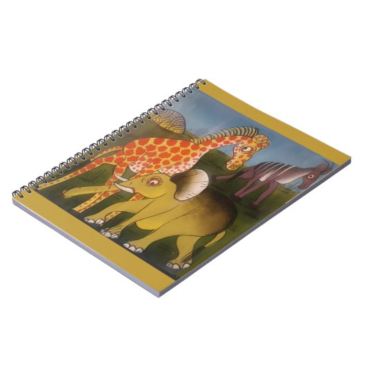 Schitterende Afrikaanse kleur van wilde dierenbesc Notitieboek (Linkerzijde)