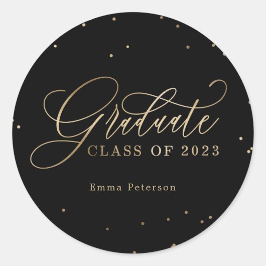 Schitterende Afstuderen stickers of envelopzegels (Voorkant)