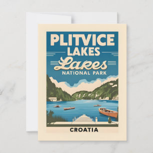 Schitterende ansichtkaart van Plitvice Meren Kroat Briefkaart
