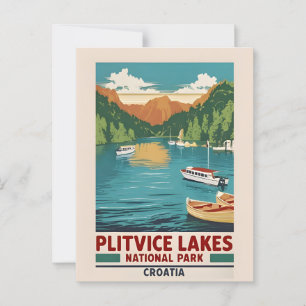 Schitterende ansichtkaart van Plitvice Meren Kroat Briefkaart