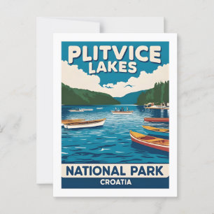 Schitterende ansichtkaart van Plitvice Meren Kroat Briefkaart