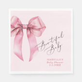 Schitterende Baby Roze Bow Baby shower Servet (Voorkant)