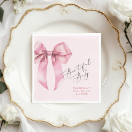 Schitterende Baby Roze Bow Baby shower Servet