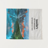 Schitterende berg- en meerfotografie verjaardag wandkleed (Voorkant (horizontaal))