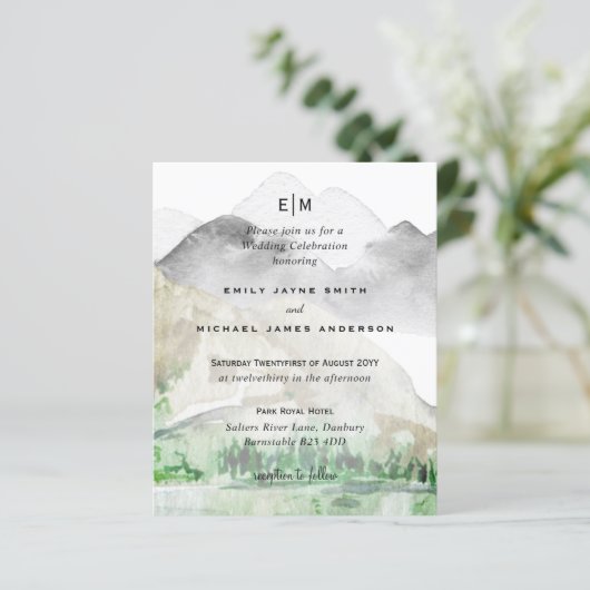 Schitterende bergen groenblijvende wintertrouw rus (Staand voorkant)