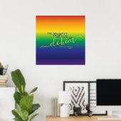 Schitterende Bijbelcitaat voor regenboogbijbel Poster (Thuiskantoor)