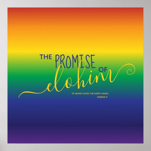 Schitterende Bijbelcitaat voor regenboogbijbel Poster (Voorkant)