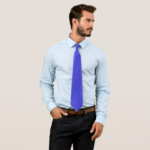 Schitterende blauwe vaste kleur stropdas