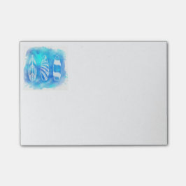 Schitterende blauwe Waterverf watersurfplanken kun Post-it® Notes