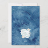 Schitterende blauwe zandkleur, aangepaste kerstmis feestdagenkaart (Achterkant)