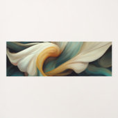 Schitterende Blauwgroen en cream Abstracte zwemmen Yogamat (Achterkant (horizontaal))