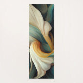 Schitterende Blauwgroen en cream Abstracte zwemmen Yogamat (Achterkant)