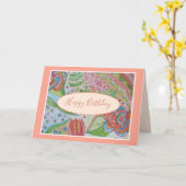 Schitterende bloemen Vibrant Birthday Wenskaart Kaart (Gele Bloem)