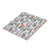 Schitterende bloementuin Botanische liefhebbers wi Tegeltje (Zijkant)