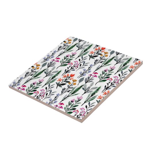 Schitterende bloementuin Botanische liefhebbers wi Tegeltje (Zijkant)