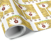 Schitterende bloemstijl cadeaupapier (Rol Hoek)