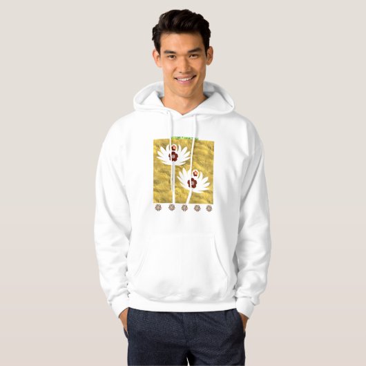 Schitterende bloemstijl hoodie (Voorkant volledig)