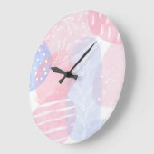 Schitterende Blush en blauwe Abstracte Waterverf v Grote Klok (Hoek)