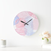 Schitterende Blush en blauwe Abstracte Waterverf v Grote Klok (Huis)