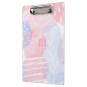 Schitterende Blush en blauwe Abstracte Waterverf v Klembord (Links)