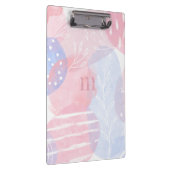 Schitterende Blush en blauwe Abstracte Waterverf v Klembord (Rechts)