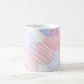 Schitterende Blush en blauwe Abstracte Waterverf v Koffiemok (Center)