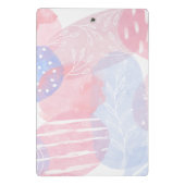Schitterende Blush en blauwe Abstracte Waterverf v Mini Klembord (Achterkant)