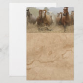 Schitterende Briefpapier  Galopperende Wilde Paard (Voorkant / Achterkant)