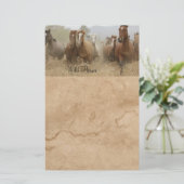 Schitterende Briefpapier  Galopperende Wilde Paard (Staand voorkant)