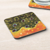 Schitterende Brook Trout Fly Fishing Fisherman Ang Onderzetter (Linkerzijde)