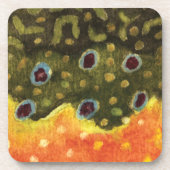 Schitterende Brook Trout Fly Fishing Fisherman Ang Onderzetter (Voorkant)