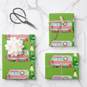 Schitterende  camper Trailer Holiday Wrapping Inpakpapier Vel