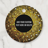 Schitterende cirkelverlichting Oud en Nieuw Bedankjes Labels (Achterkant)