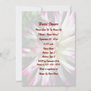 Schitterende Dahlia Bloem Bruiloft Feest Kaart