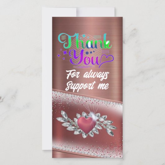 "Schitterende Dank" Bedankkaart (Voorkant)