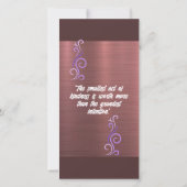 "Schitterende Dank" Bedankkaart (Achterkant)