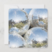 Schitterende Disco Bal Party Kaart (Achterkant)