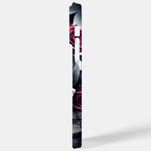 Schitterende Donkere en gotische Roos schedel Case-Mate iPhone Case (Achterkant / Links)