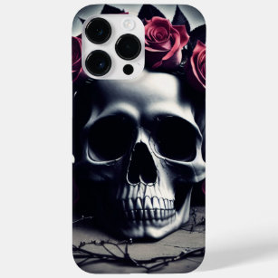 Schitterende Donkere en gotische Roos schedel Case-Mate iPhone 14 Pro Max Hoesje