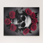 Schitterende Donkere en Gotische Rozen Skull Sigil Legpuzzel (Horizontaal)