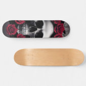 Schitterende Donkere en Gotische Rozen Skull Sigil Persoonlijk Skateboard (Horizontaal)