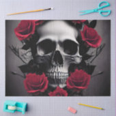 Schitterende Donkere en Gotische Rozen Skull Sigil Tissuepapier (Craft)