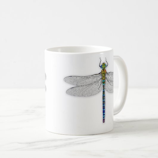 Schitterende Dragonfly-mok Koffiemok (Voorkant rechts)