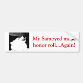 Schitterende drijfmest Witte hond Bumpersticker (Voorkant)