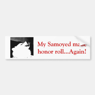 Schitterende drijfmest Witte hond Bumpersticker