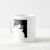 Schitterende drijfmest Witte hond Koffiemok (Voorkant links)