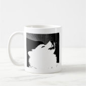 Schitterende drijfmest Witte hond Koffiemok (Links)