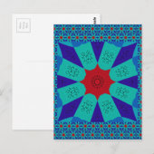 Schitterende Egyptische eminine Design Color Briefkaart (Voorkant / Achterkant)