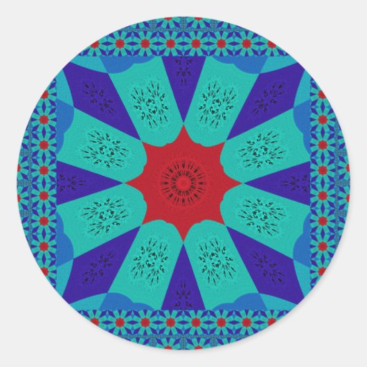 Schitterende Egyptische eminine Design Color Ronde Sticker (Voorkant)