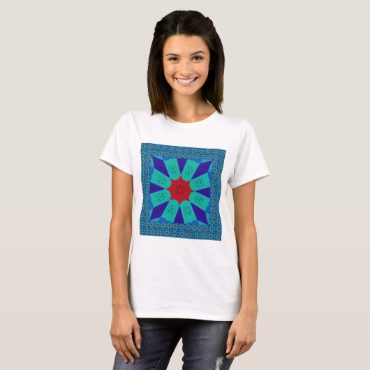Schitterende Egyptische eminine Design Color T-shirt (Voorkant volledig)